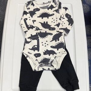 Carter's Black and White Dinosaur Matching Set